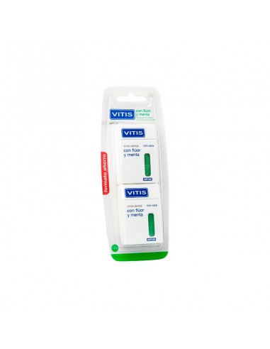 Vitis Cinta Dental con Fluor y Menta 2x50 m
