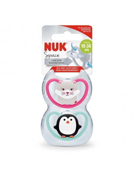 Nuk Chupete Space 18-36 Silicona 2 unid