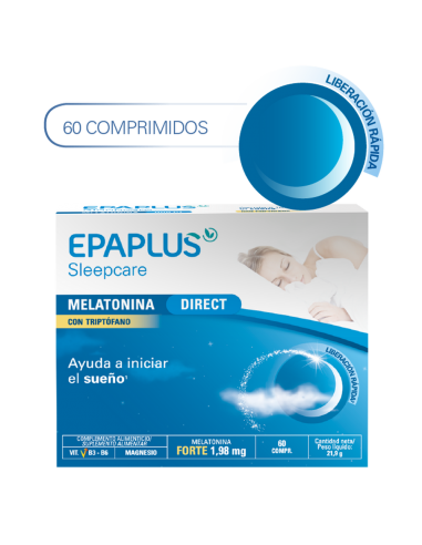 Epaplus Melatonina Forte+ 1.98mg con Triptofano 60 comprimidos