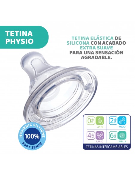 Chicco Perfect5 Biberón Azul Flujo Normal 0m+ 150ml