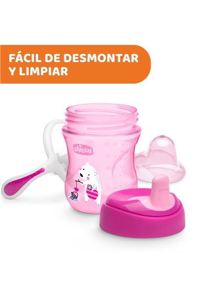 Chicco Vaso suave de entrenamiento +6M Rosa 200 ml