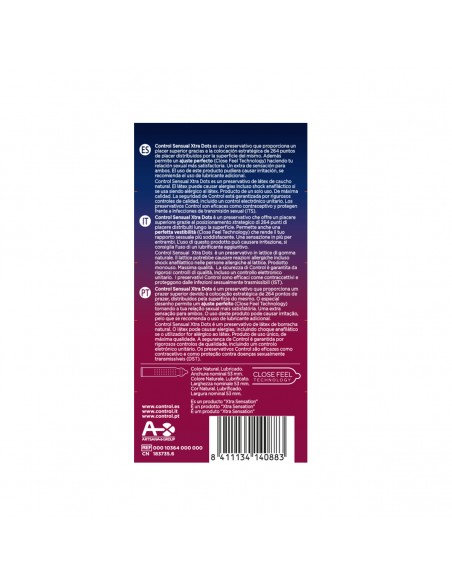 Control Preservativos Sensual Xtra Dots 12 unidades