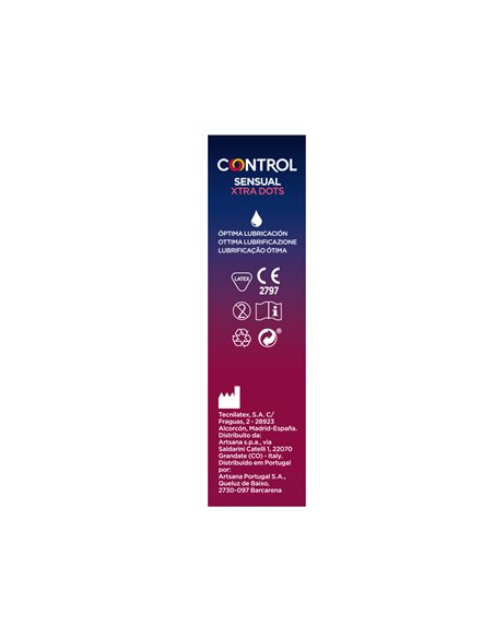 Control Preservativos Sensual Xtra Dots 12 unidades