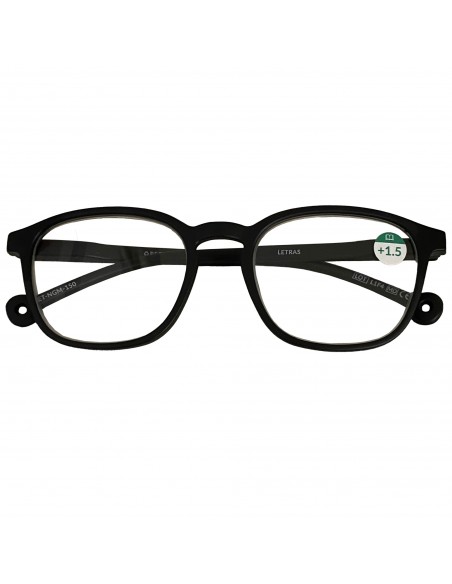 Ciclo Gafas Letras Negra Mate +1.50