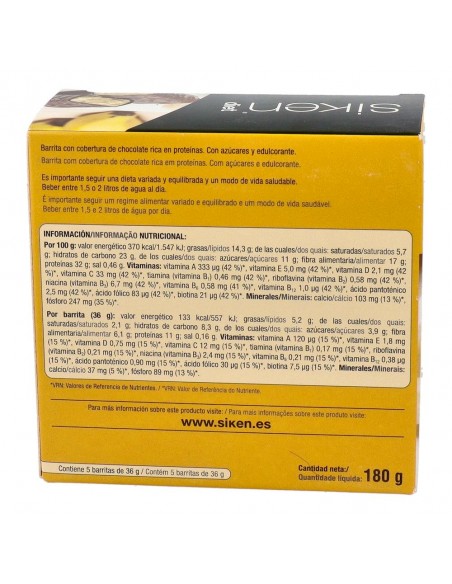 Siken Diet Barrita de Coco Banana 5 unidades