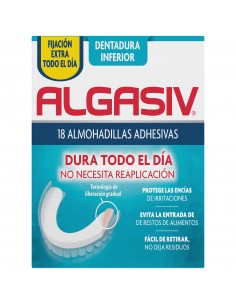 Algasiv Almohadillas Adhesivas para Dentaduras Postizas Inferior 18 unidades